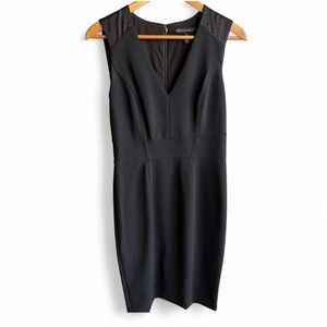 White House Black Market Black V-Neck Sheath Dress
